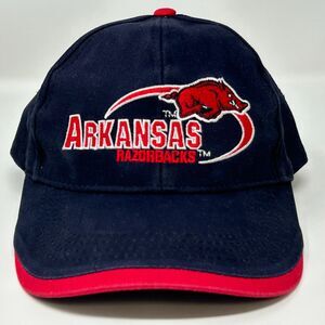 Arkansas Razorbacks Hat Baseball Cap Blue University NCAA Hogs 6 Panel Strapback